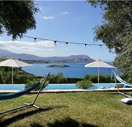 5 bedroom luxury villa with infinity pool, sea views and tennis court near Chania, sleeps 10